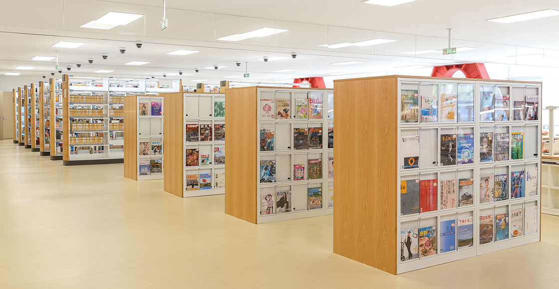 圣奧辦公家具為溫嶺圖書館設(shè)計(jì)的定制書柜