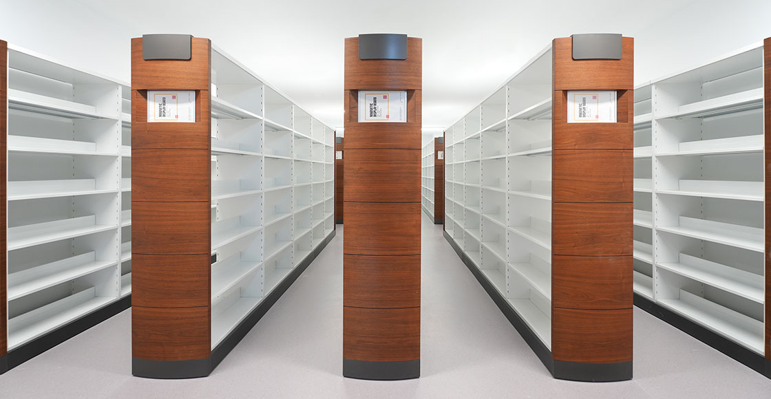 圣奧辦公家具為溫嶺圖書館設(shè)計(jì)的密集柜